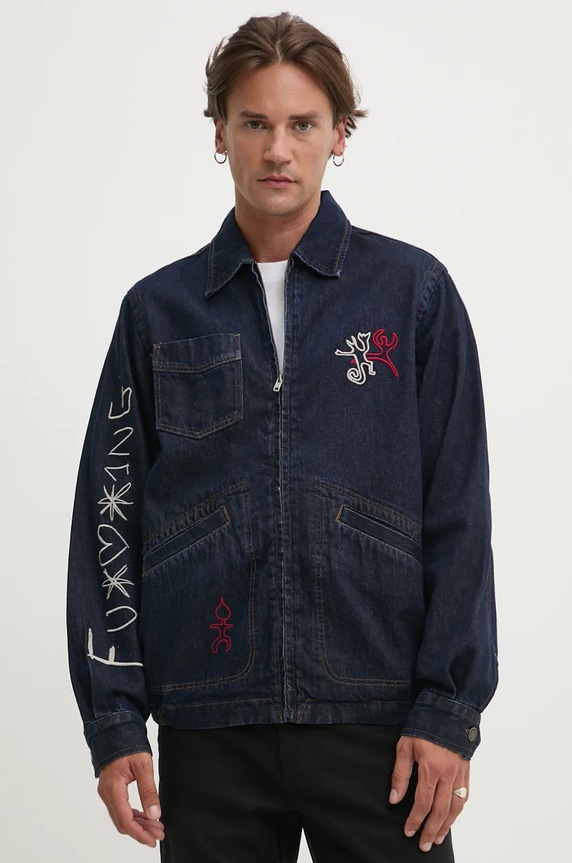 Desigual geacă din denim AARON bleumarin 24WMED01