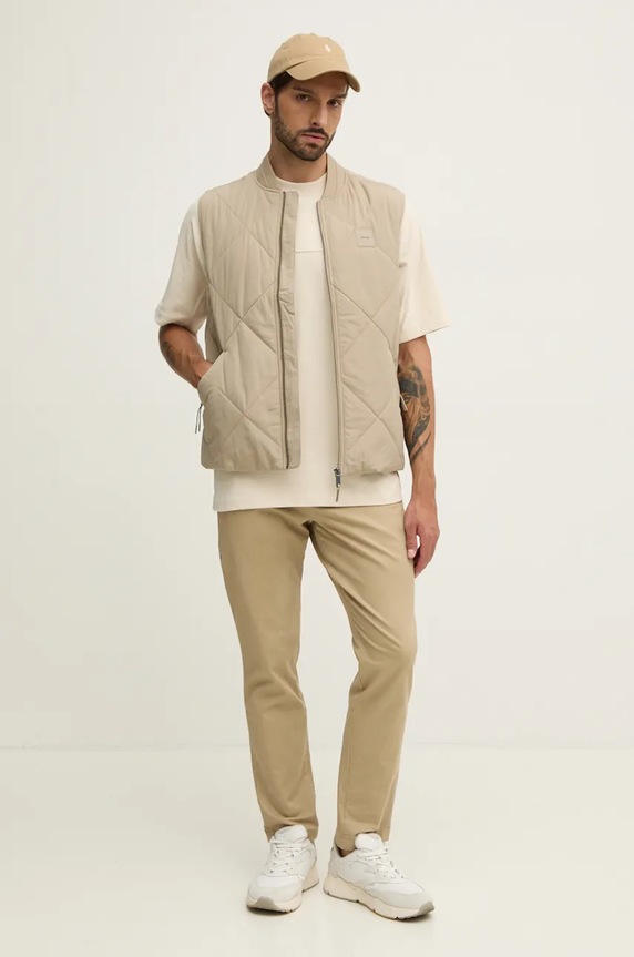 Calvin Klein bezrękawnik K10K113477 beżowy AW24