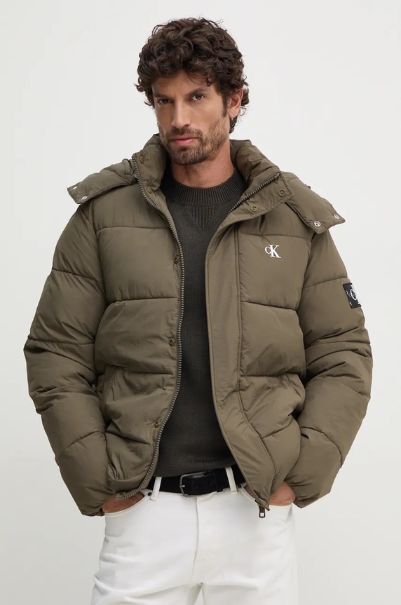Bunda Calvin Klein Jeans s podšívkou zelená J30J326104