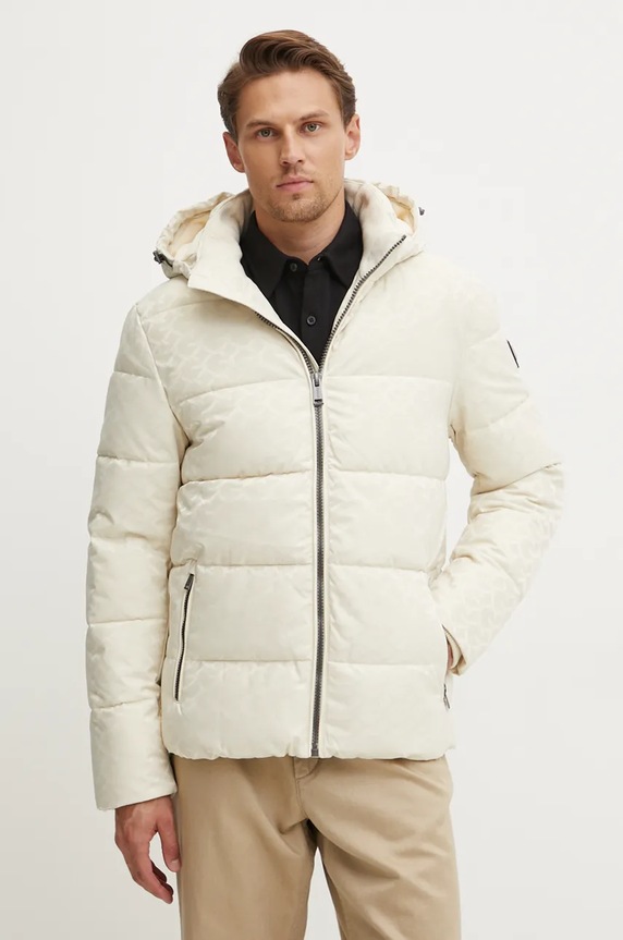 Bunda Guess MONOGRAM zateplené béžová M4BL42.WG9L2