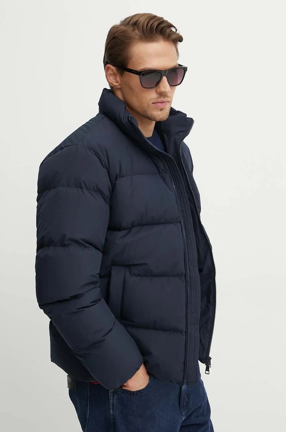 Pernata jakna Tommy Hilfiger Planet friendly mornarsko plava MW0MW36666