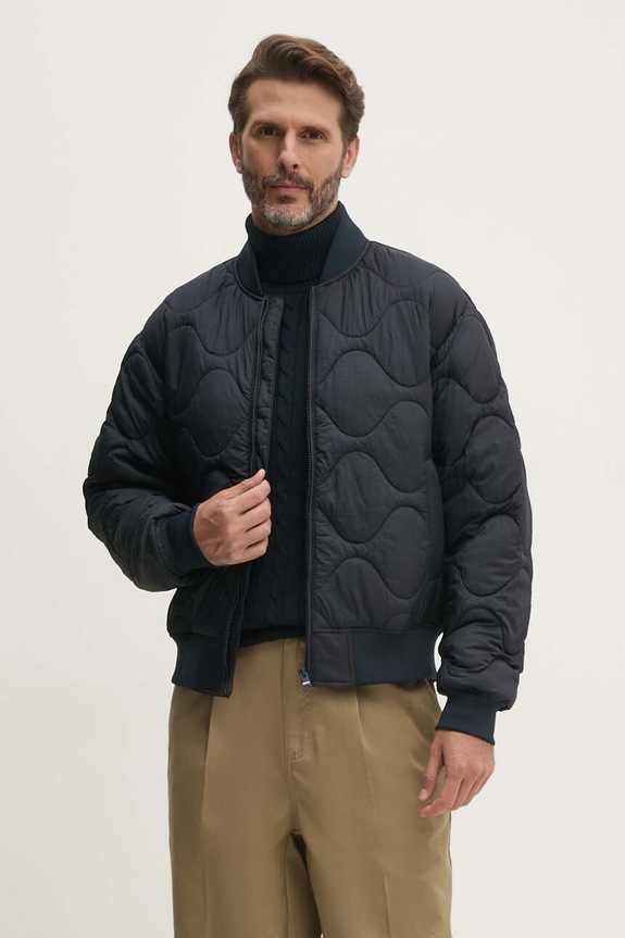 Bomber bunda Tommy Hilfiger přechodné námořnická modř MW0MW37341