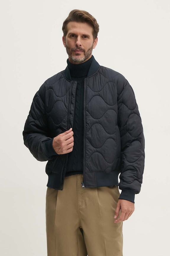 Bomber bunda Tommy Hilfiger přechodné námořnická modř MW0MW37341