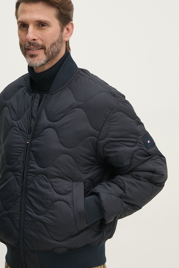 Bomber bunda Tommy Hilfiger námořnická modř MW0MW37341