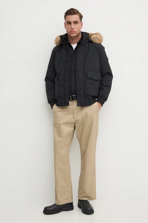 Tommy Hilfiger geaca de puf MW0MW37412 negru NC24