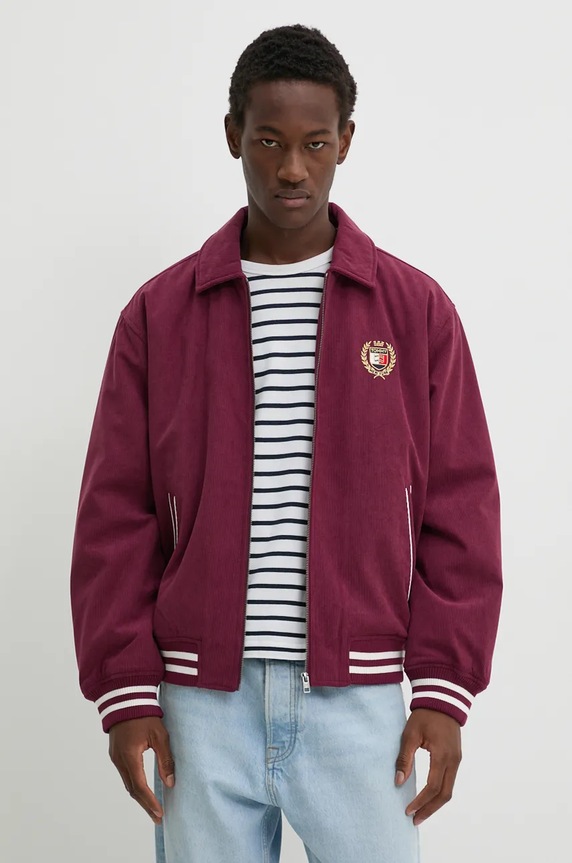Bunda Tommy Jeans burgundské DM0DM19626