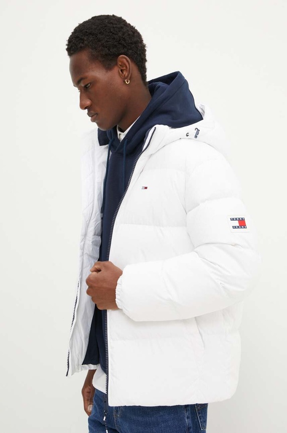 Дрехи Пухено яке Tommy Jeans DM0DM19786 бял