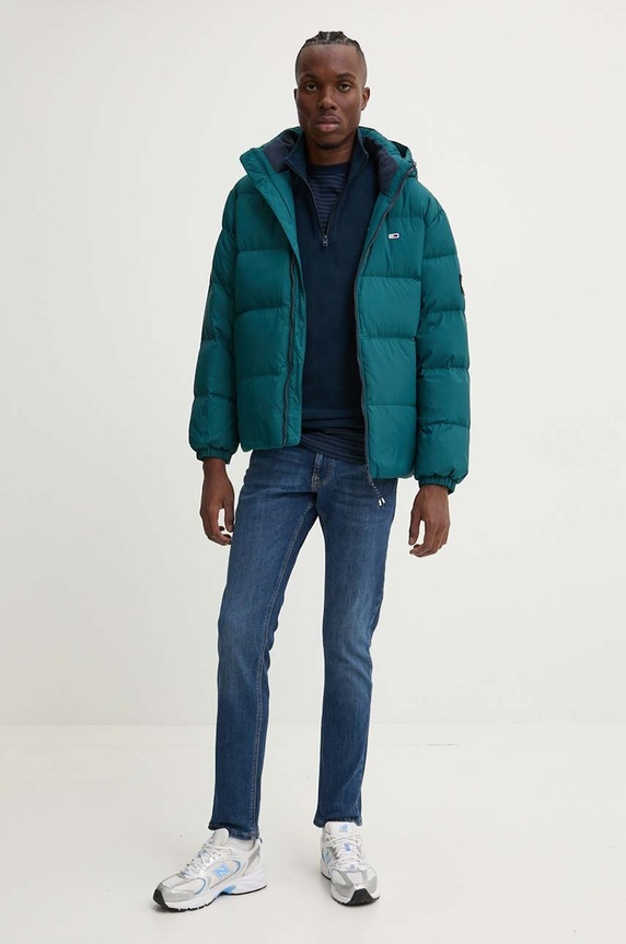 Пухено яке Tommy Jeans DM0DM19786 тюркоазен AW25