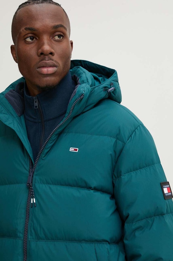 Пухено яке Tommy Jeans DM0DM19786 тюркоазен