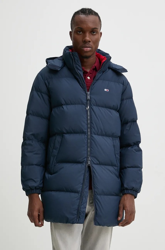 Pernata jakna Tommy Jeans Planet friendly mornarsko plava DM0DM20466