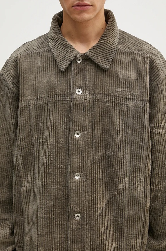 Μπουφάν με κορδόνι Rick Owens Jumbo Worker γκρί DU02D2761.HCF