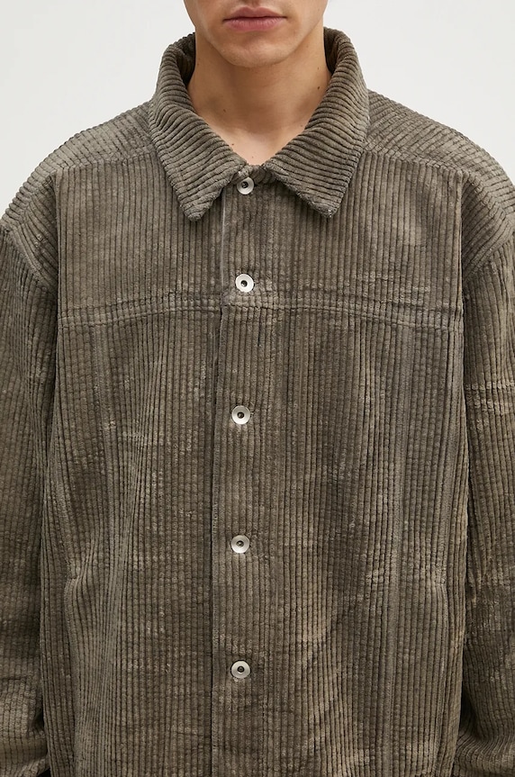 Μπουφάν με κορδόνι Rick Owens Jumbo Worker γκρί DU02D2761.HCF