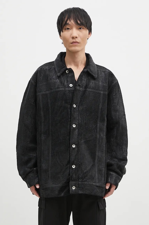 Джинсово яке Rick Owens Jumbo Worker лека изолация черен DU02D2761.HCF