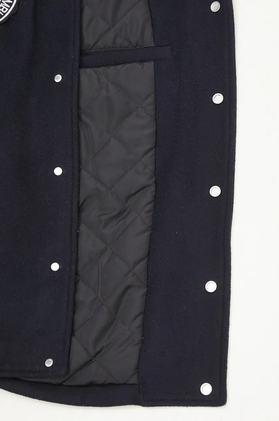 Вълнено яке AMBUSH Stadium Jacket BMEK002F24FAB0014628 тъмносин