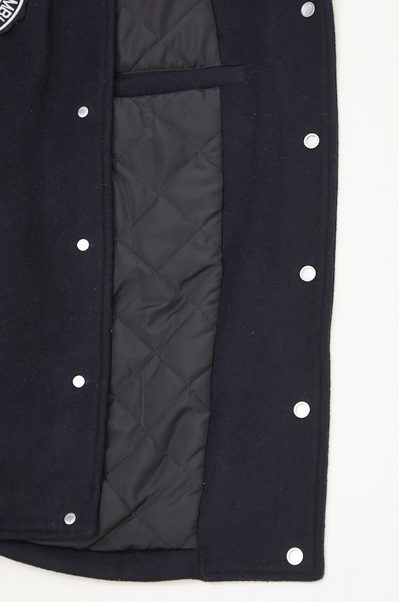 Вълнено яке AMBUSH Stadium Jacket BMEK002F24FAB0014628 тъмносин