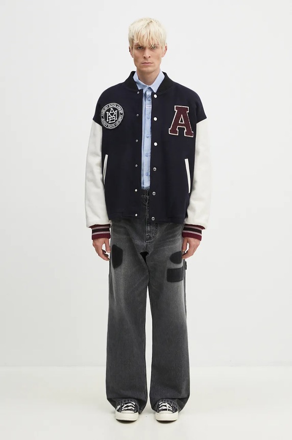 Вълнено яке AMBUSH Stadium Jacket BMEK002F24FAB0014628