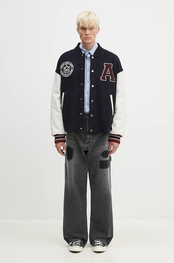 Вълнено яке AMBUSH Stadium Jacket BMEK002F24FAB0014628