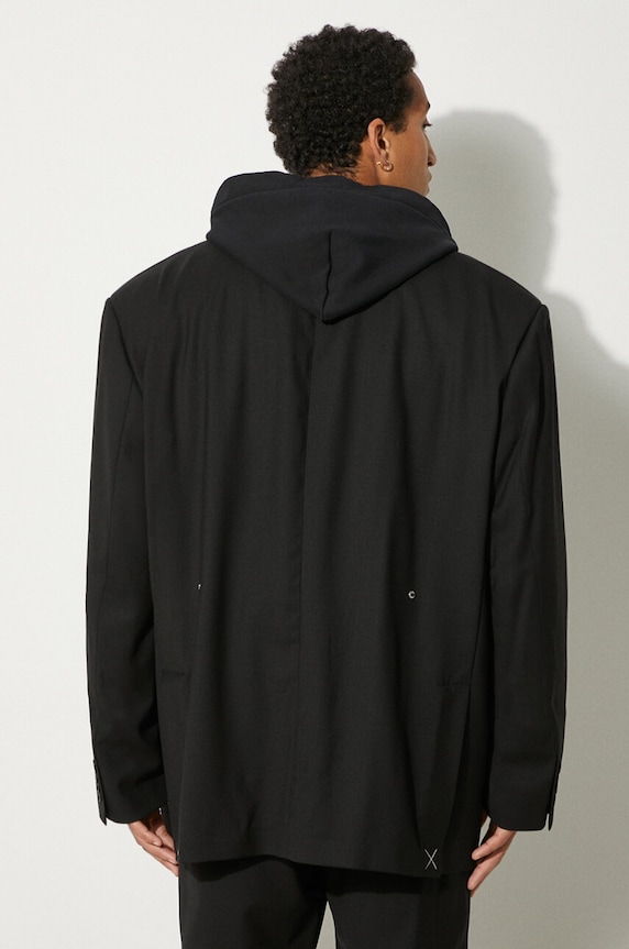 Ruházat AMBUSH gyapjú kabát Oversized Jacket BMEN005F24FAB0011000 fekete