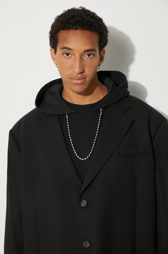 AMBUSH gyapjú kabát Oversized Jacket BMEN005F24FAB0011000 fekete