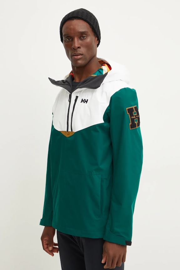 Lyžařská bunda Helly Hansen Apres Anorak zimní sporty zelená 65980