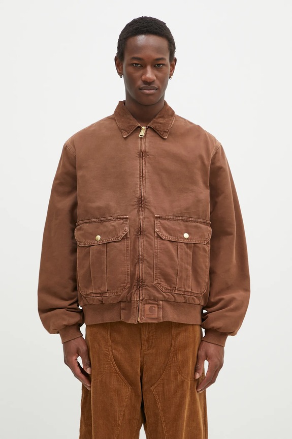 Carhartt WIP cotton jacket Stanton Jacket without brown I033826.2CU4J