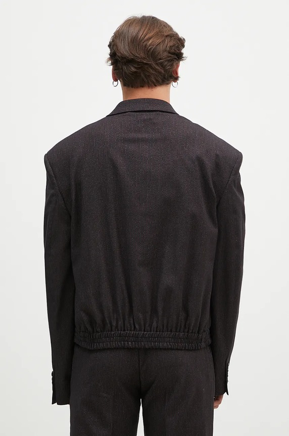 Clothing Martine Rose wool blend blazer Elasticated Db Tailored Jacket 349WT06007 black