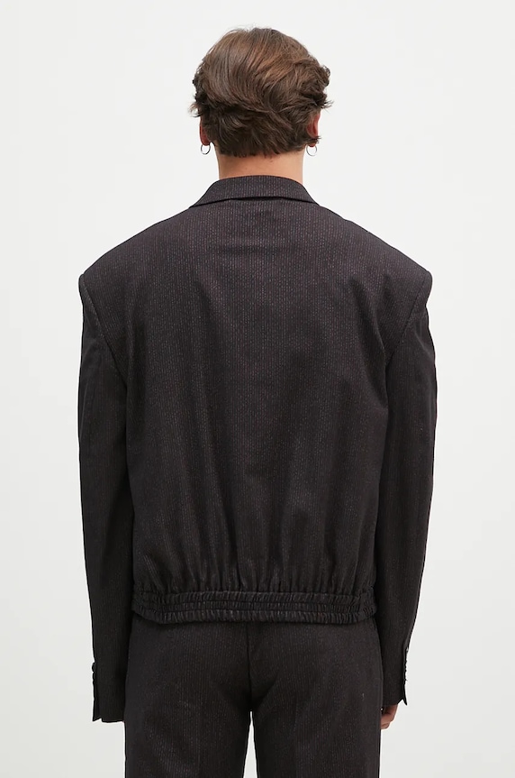 Clothing Martine Rose wool blend blazer Elasticated Db Tailored Jacket 349WT06007 black