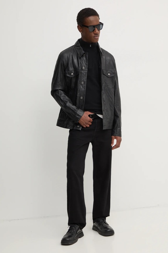 Δερμάτινο μπουφάν ZADIG&VOLTAIRE RMOW00040 μαύρο AW24