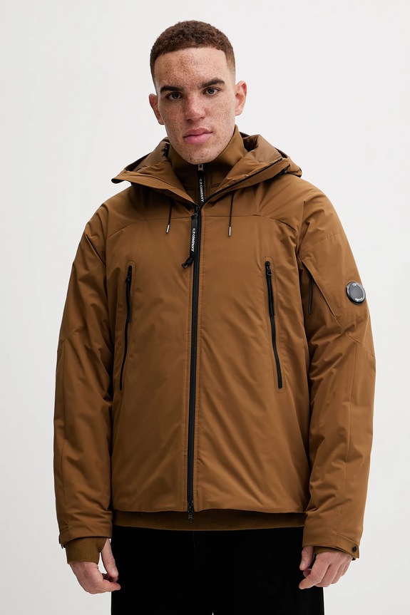 C.P. Company giacca Pro-Tek Padded Hooded Jacket transitorio marrone 17CMOW014A004117A