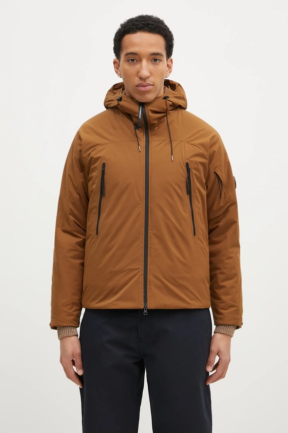 C.P. Company jacket Pro-Tek Padded Hooded Jacket with brown 17CMOW014A004117A