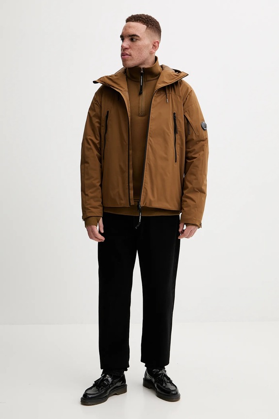 C.P. Company giacca Pro-Tek Padded Hooded Jacket 17CMOW014A004117A marrone AW24