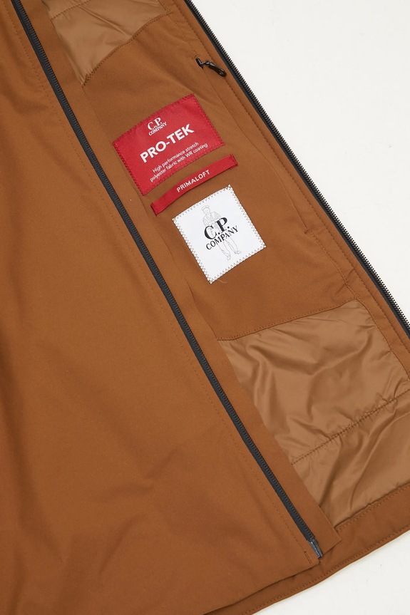 C.P. Company jacket Pro-Tek Padded Hooded Jacket 17CMOW014A004117A brown