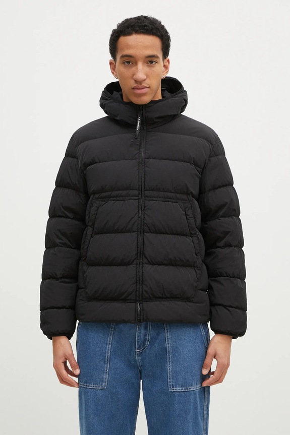 C.P. Company rövid kabát Chrome-R Goggle Down Jacket szigetelt fekete 17CMOW079A005904G