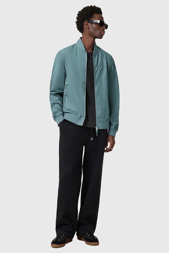 Μπουφάν bomber AllSaints BASSETT M077OB τιρκουάζ