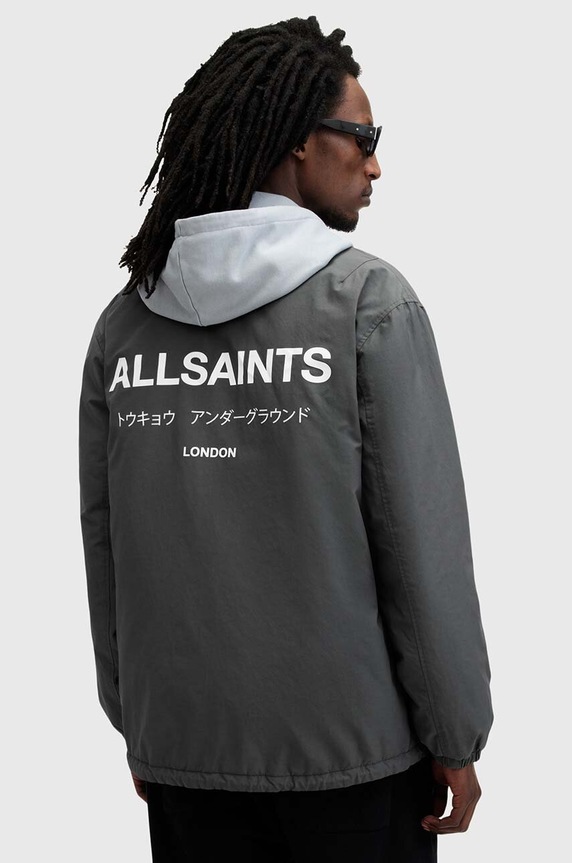 AllSaints kurtka UNDERGROUND COACH granatowy M082OB