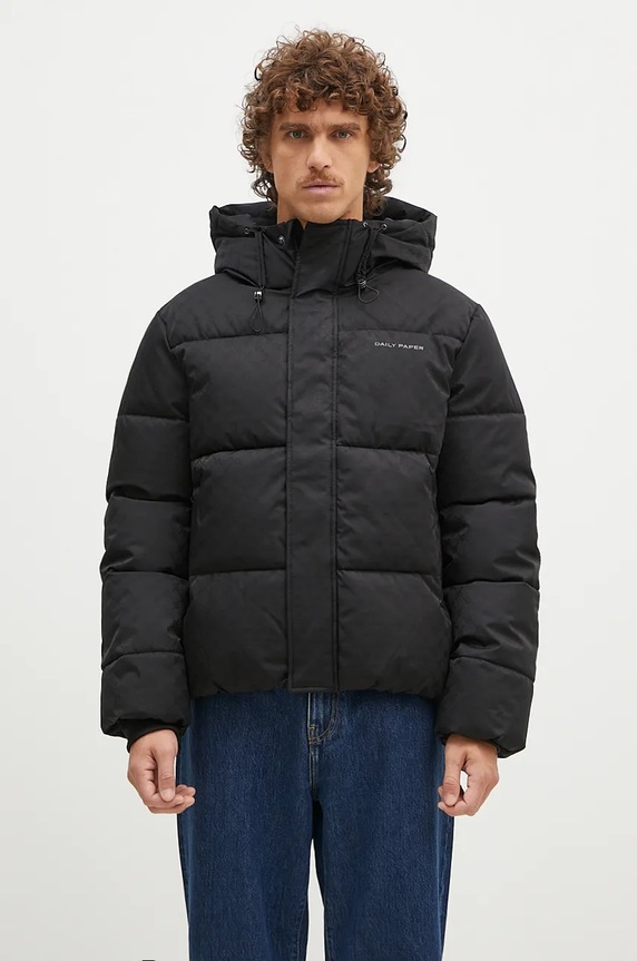 Daily Paper kurtka Monogram Puffer Jacket pozostałe czarny 1000119