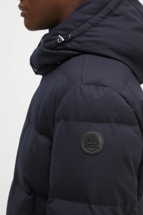 Вовняна куртка Woolrich Luxe Long Parka CFWOOU0627MRUT3108.UT31 темно-синій
