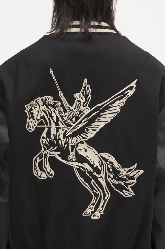 Represent wool blend bomber jacket Mascot Wool Varsity Jacket black MLM1127.001