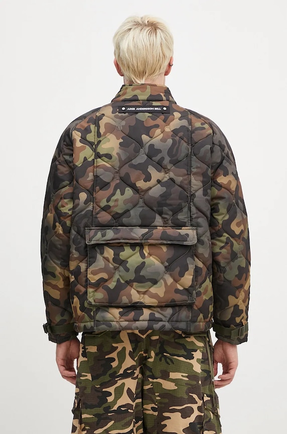 Clothing Andersson Bell jacket Multi-Pocket Camouflage Quilted Jumper awa617m green