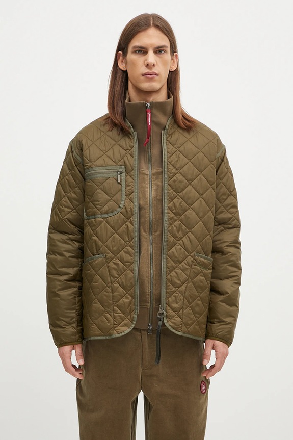 Bunda Barbour Liddesdale Liner Quilted Jacket oversize zelená MQU1788