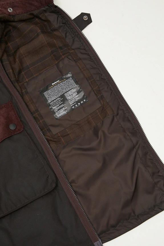 Barbour kurtka bawełniana Re-Engineered Spey Wax Jacket MWX2341 brązowy