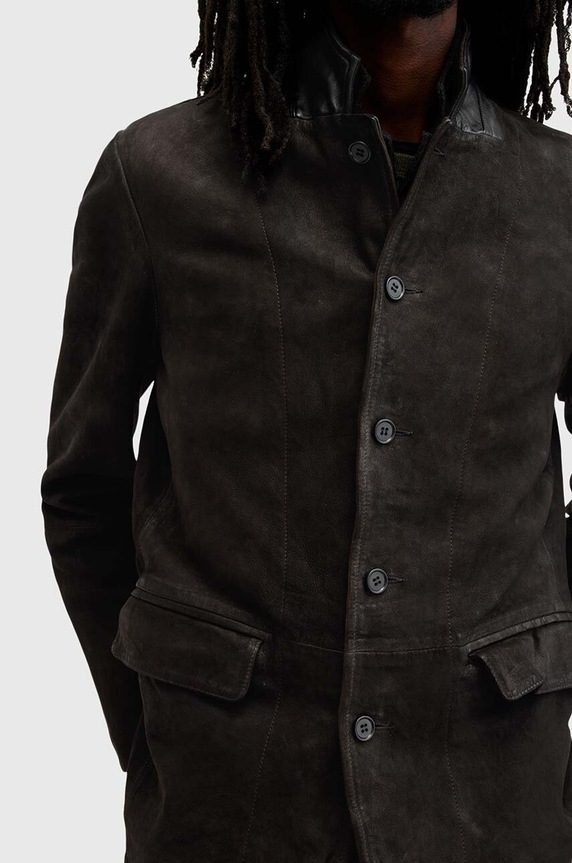 Odzież AllSaints kurtka skórzana SURVEY LTHR BLAZER M061LB szary