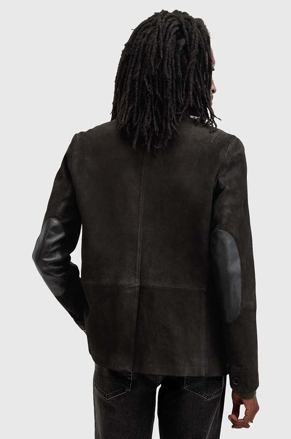 AllSaints kurtka skórzana SURVEY LTHR BLAZER szary M061LB