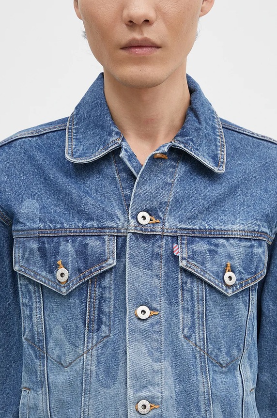 Rifľová bunda ICECREAM Lazer Drip Denim Trucker modrá IC24369
