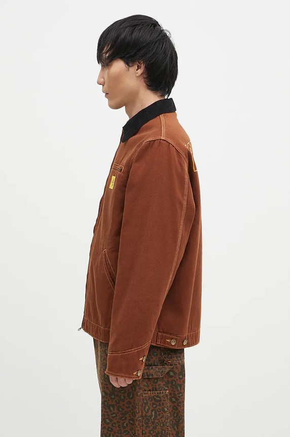 Pamučna košulja- jakna ICECREAM Canvas Lined Work ICW003 smeđa SS25