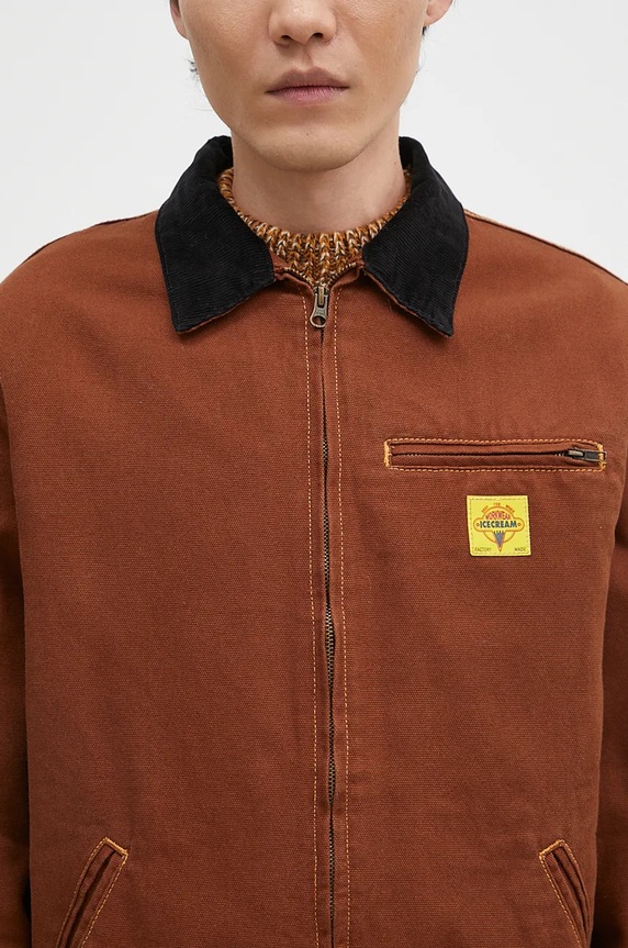 Pamučna košulja- jakna ICECREAM Canvas Lined Work smeđa ICW003