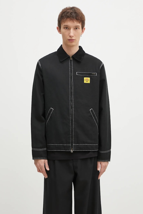 Бавовняна куртка-сорочка ICECREAM Canvas Lined Work ICW003 чорний SS25