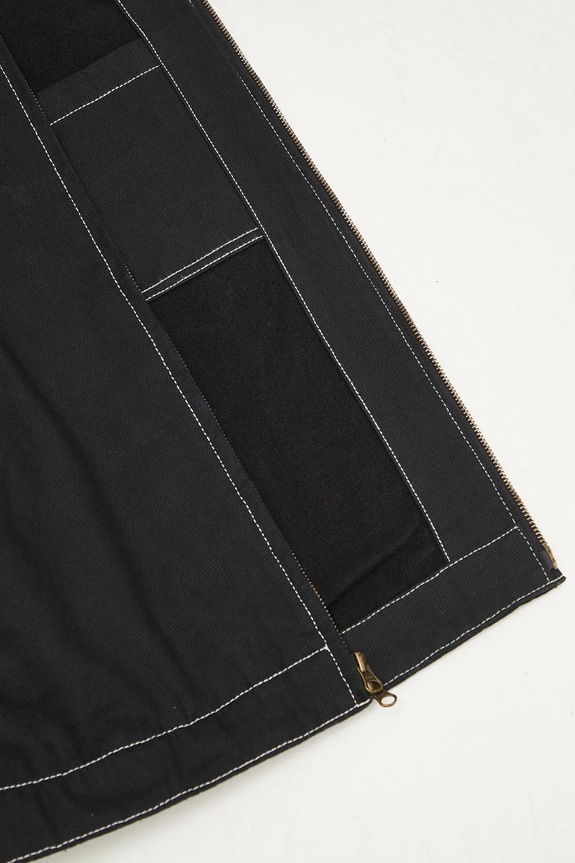 ICECREAM jachetă de cămașă din bumbac Canvas Lined Work ICW003 negru