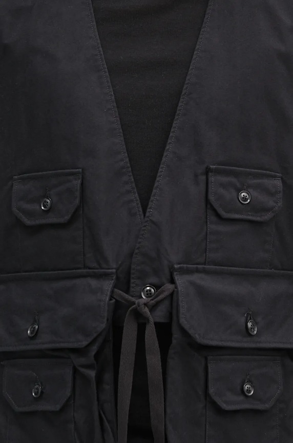 Джинсовая безрукавка Engineered Garments Fowl Vest чёрный 24F1C002