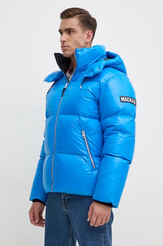Péřová bunda MACKAGE s podšívkou modrá KENT.Z